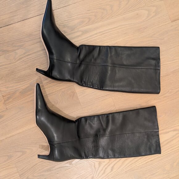 Remy Knee Boot Black Leather - Picture 6 of 7